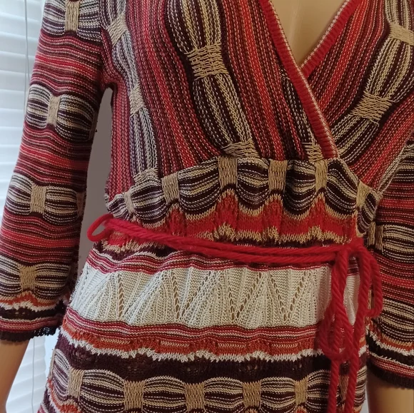 Vintage 60s 70s Colors Loose Knit Sweater - Picture 7 of 16